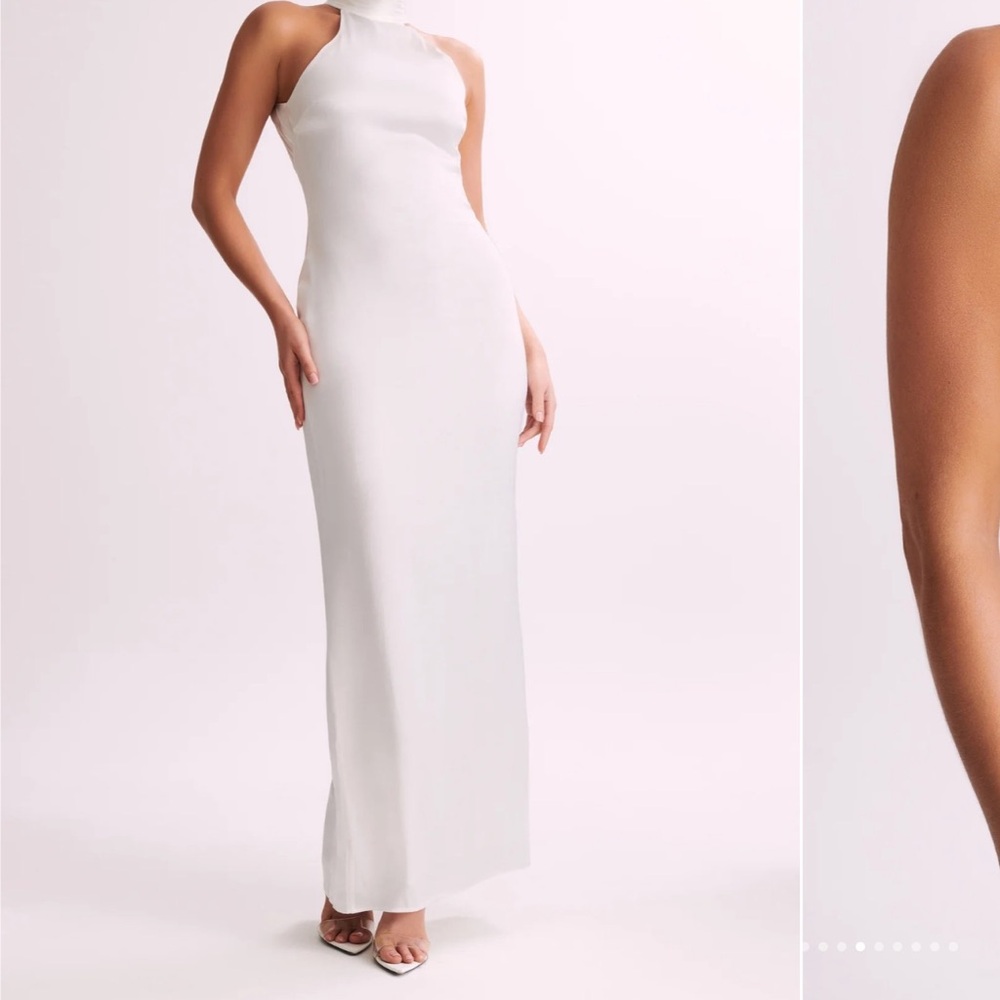 Meshki Satin Drape Back Maxi Dress